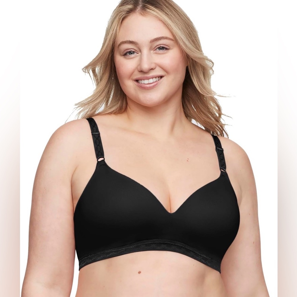 Warner's Cloud 9 Super Soft Wireless Lightly Lined Comfort Bra - Black - 34B